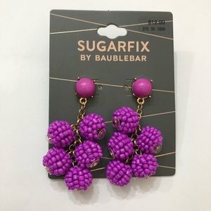 New Sugarfix by baublebar beaded cluster drop earring in purple